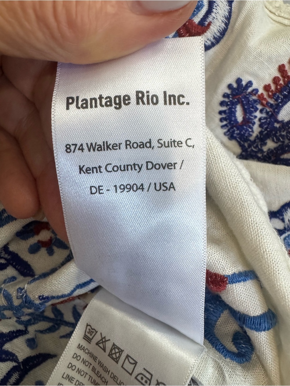 Farm Rio Linen Blend Embroidered Midi White Navy Boho Peasant Artsy Dress XL - Picture 14 of 16